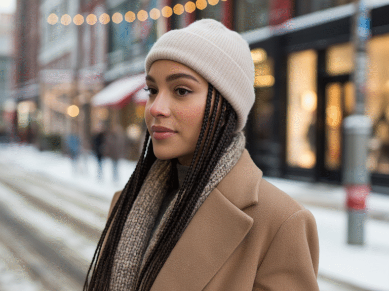 How to Style Braids with Your Winter Hat Like a Pro